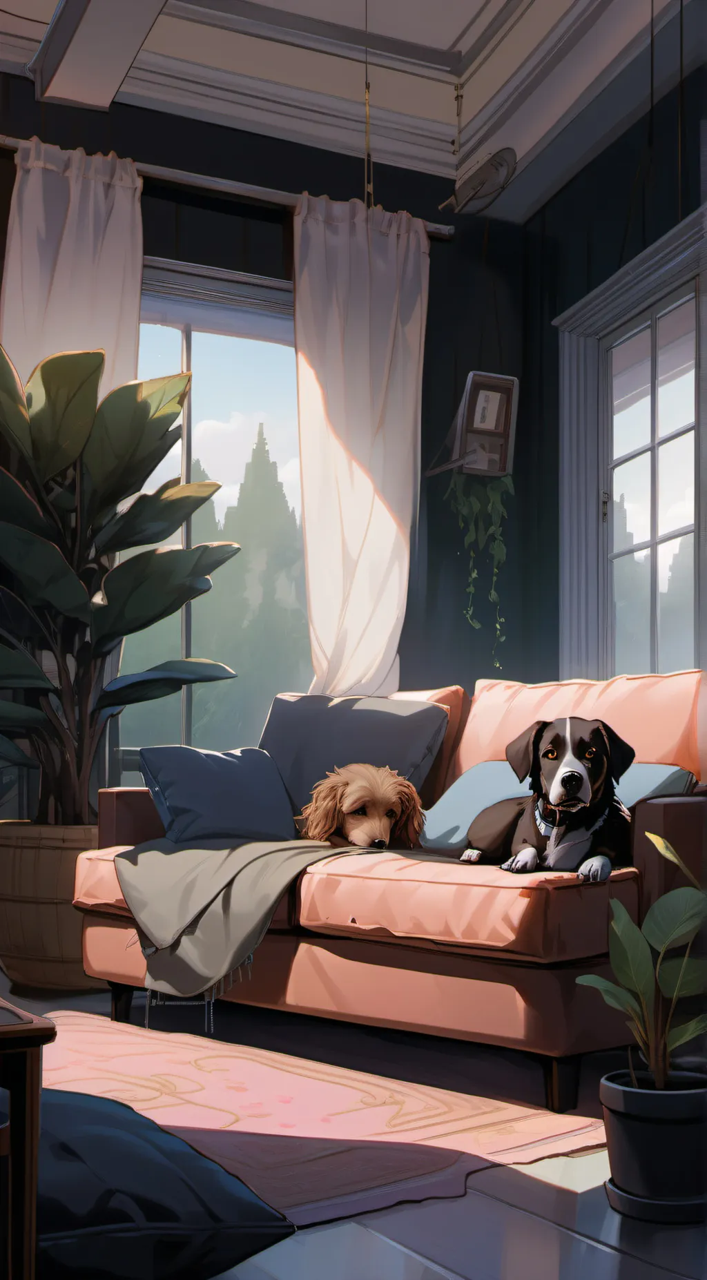 ai character: cuca & Oreo background