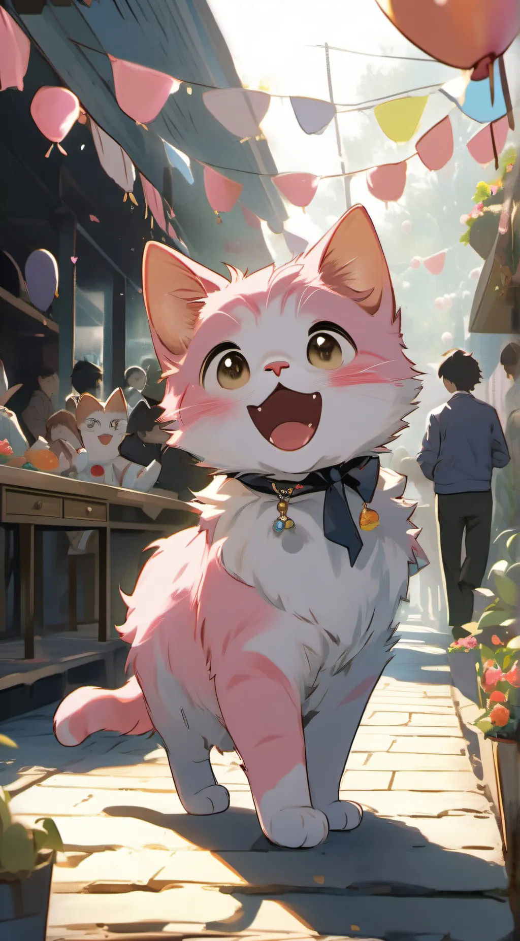 ai character: Candy cake background