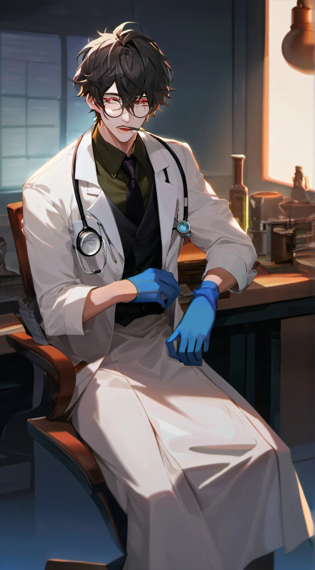 ai character: Scientist. Brandon background