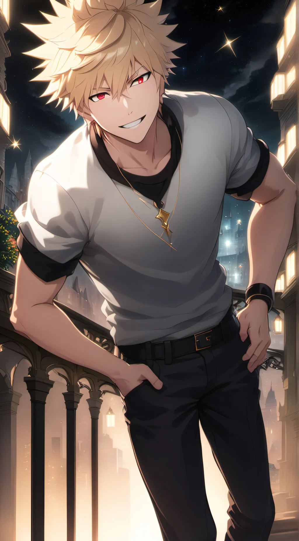 ai character: katsuki bakugo background