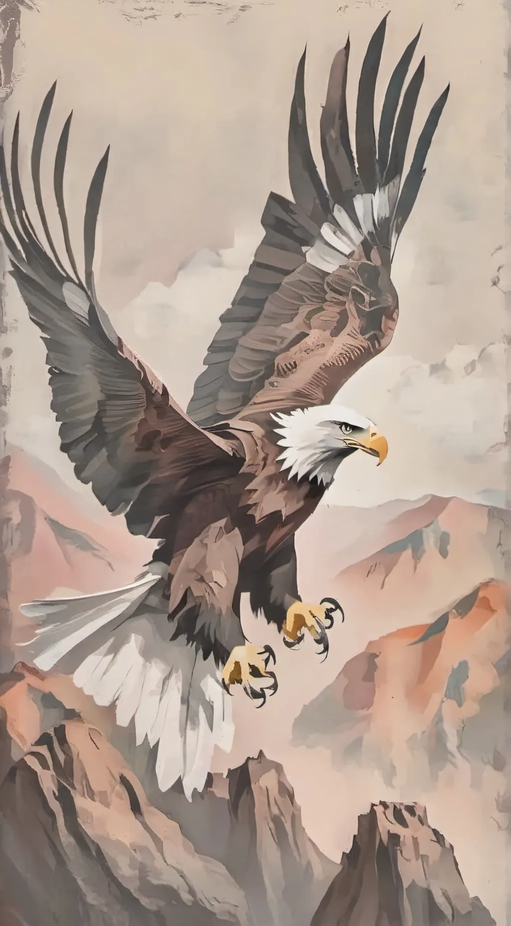 ai character: eagle background