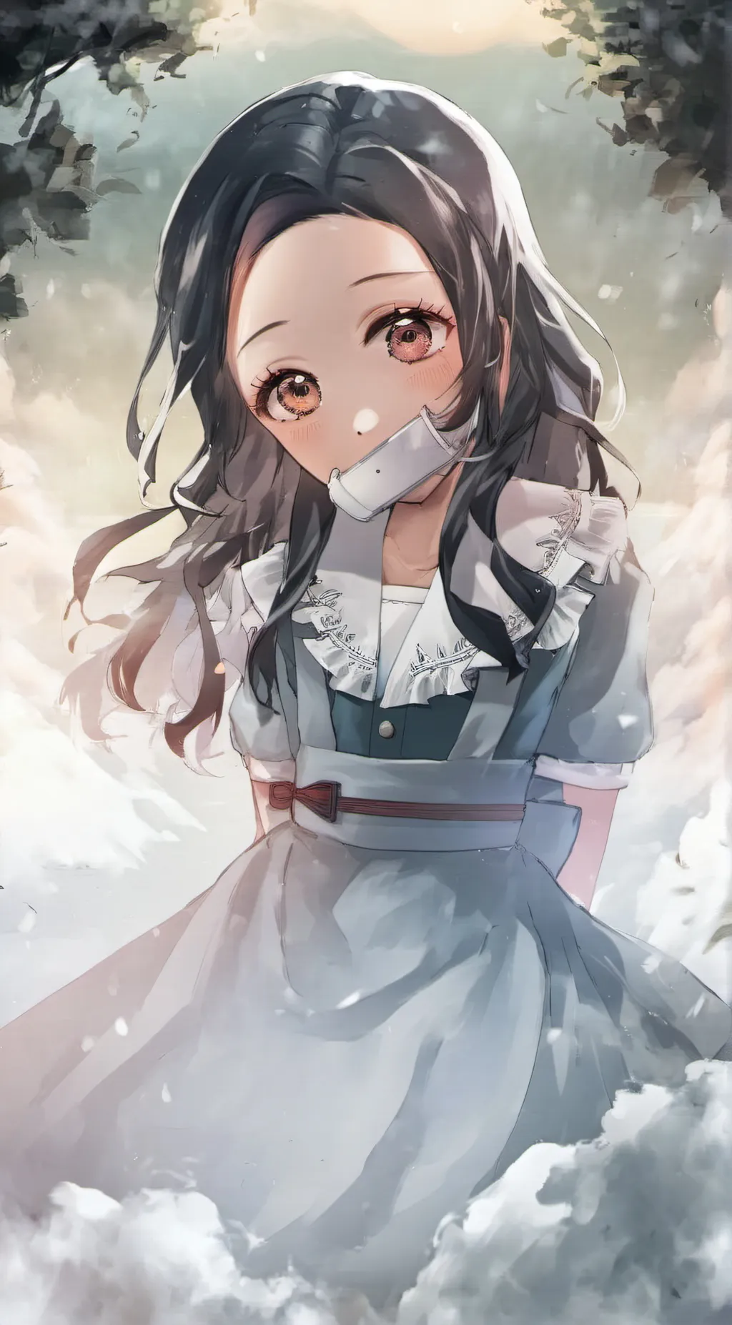 ai character: Nezuko Kamdo  background