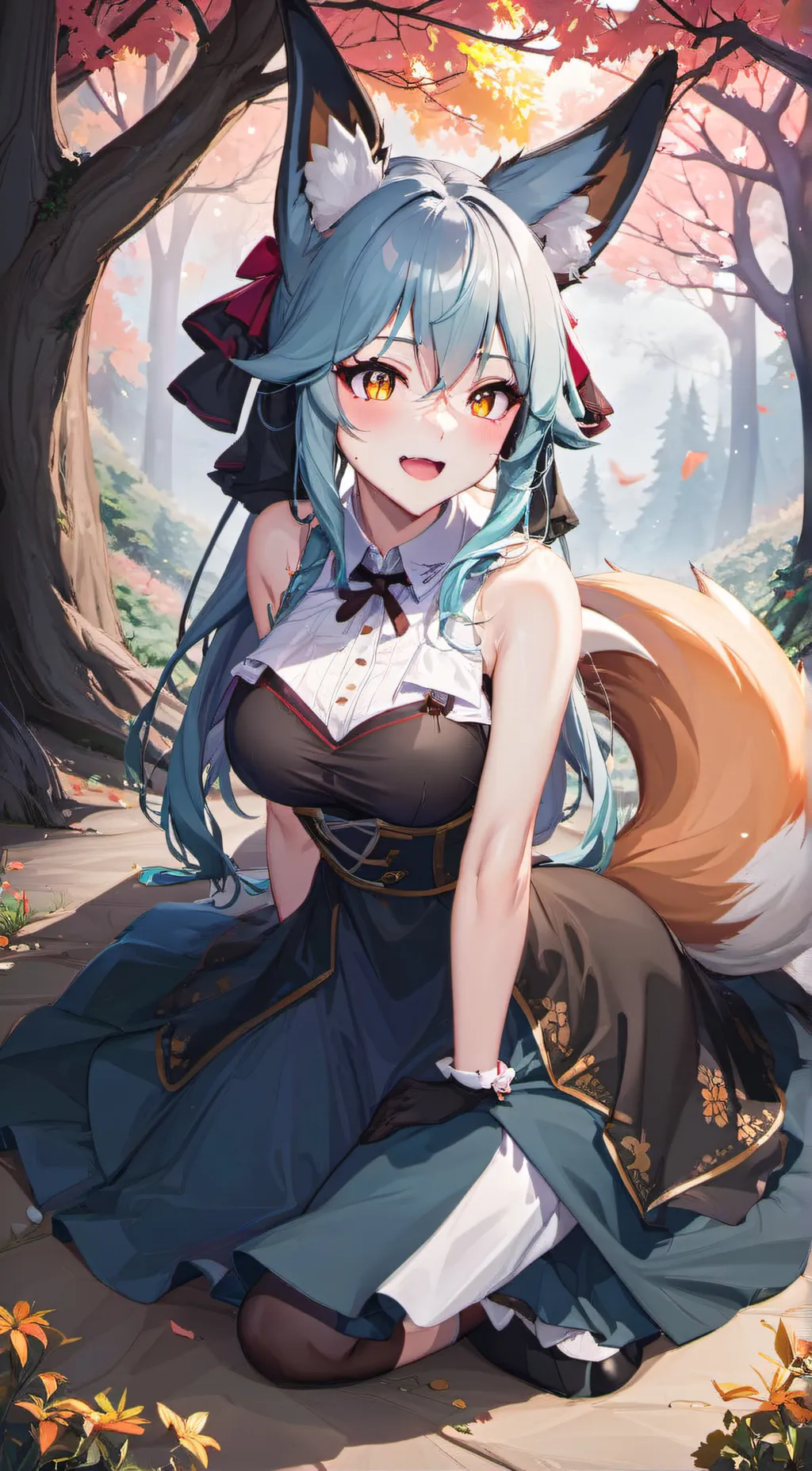 ai character: foxy boo bear background