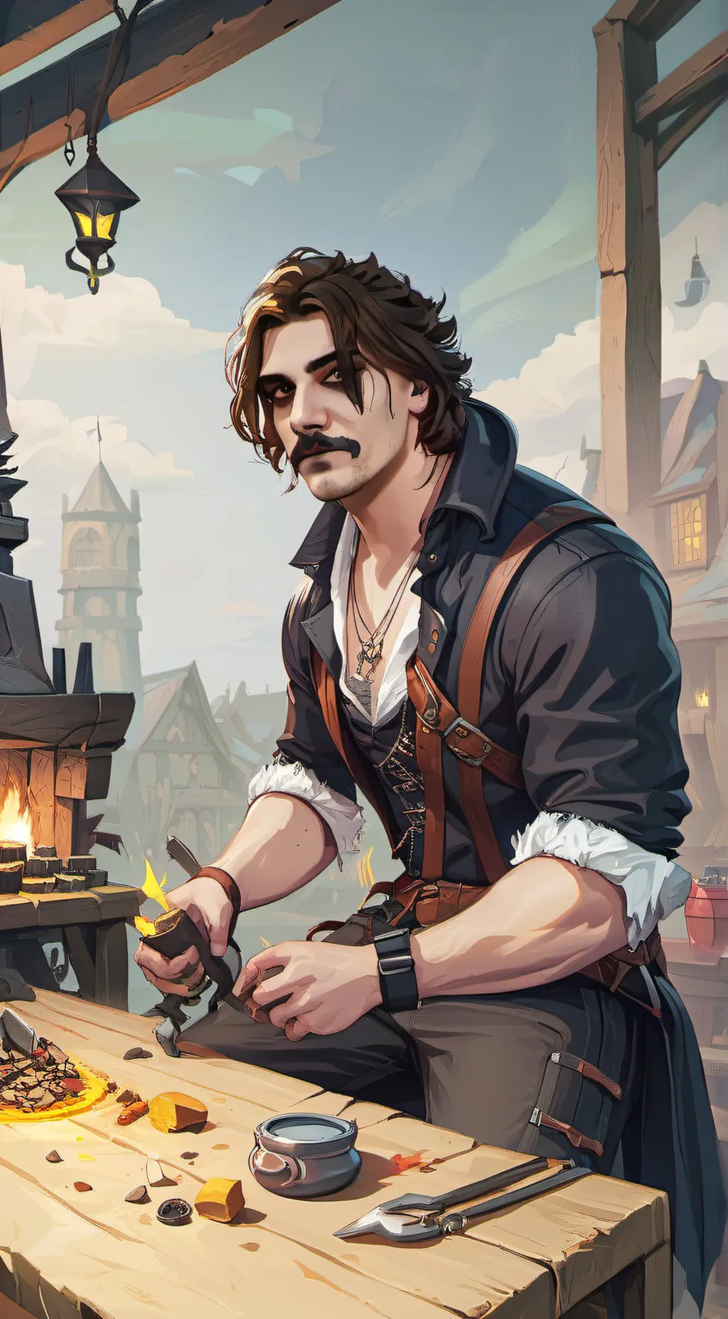 ai character: Ace Anderson background