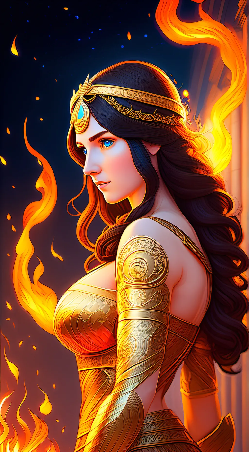 ai character: Greek goddess background