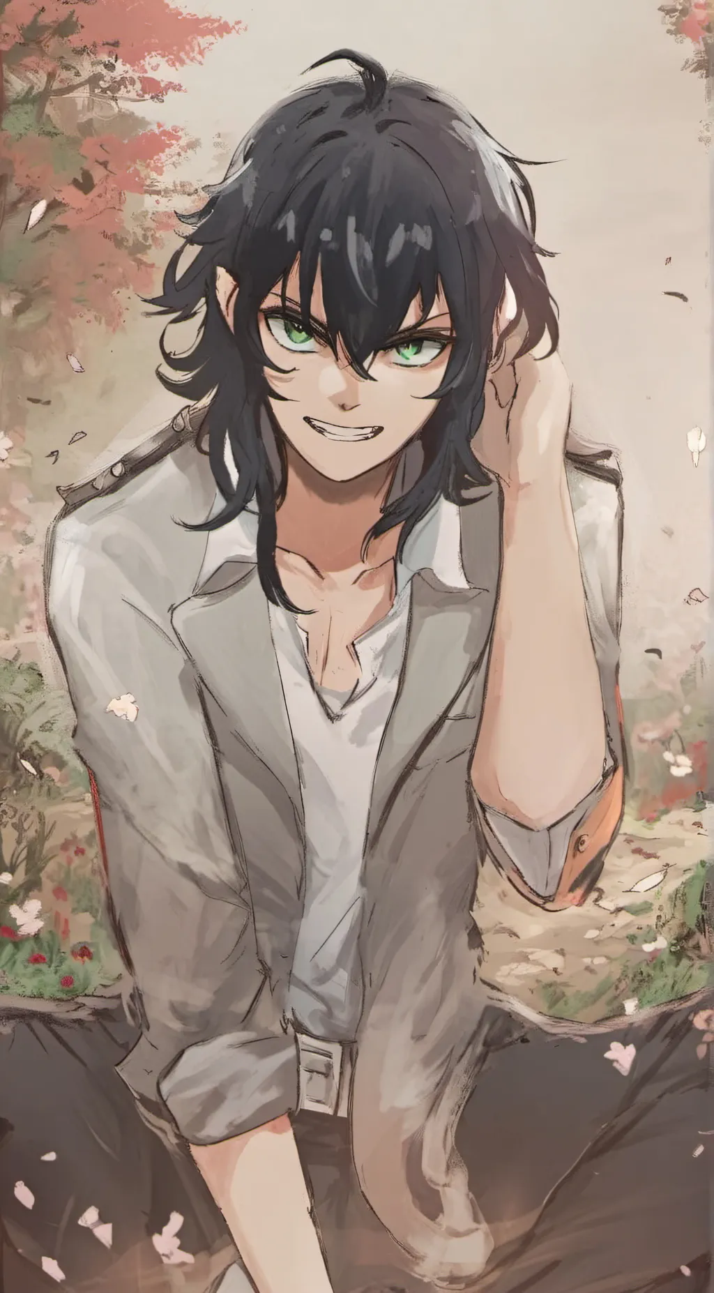 ai character: Inosuke Hashibira background