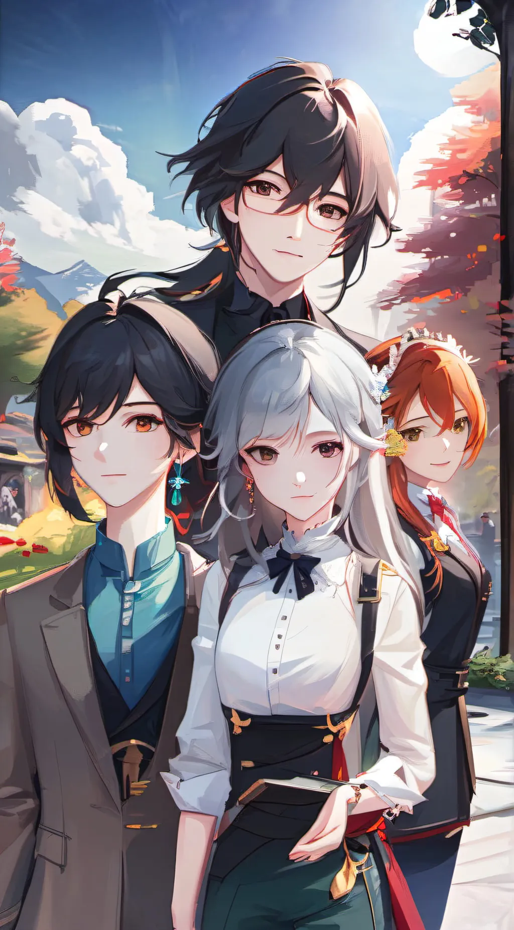 ai character: Emma,max, Kat,mal background