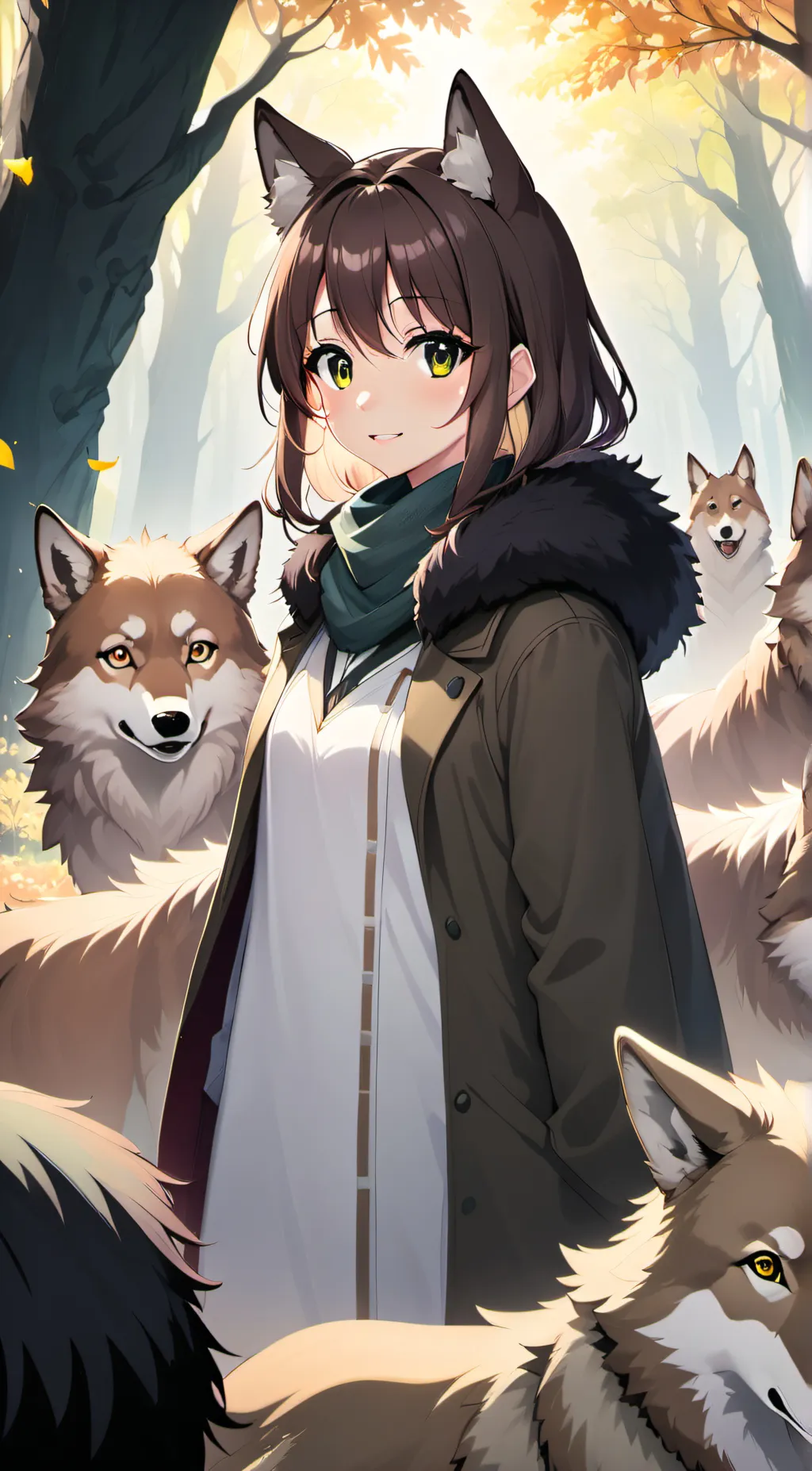 ai character: Autumn  background