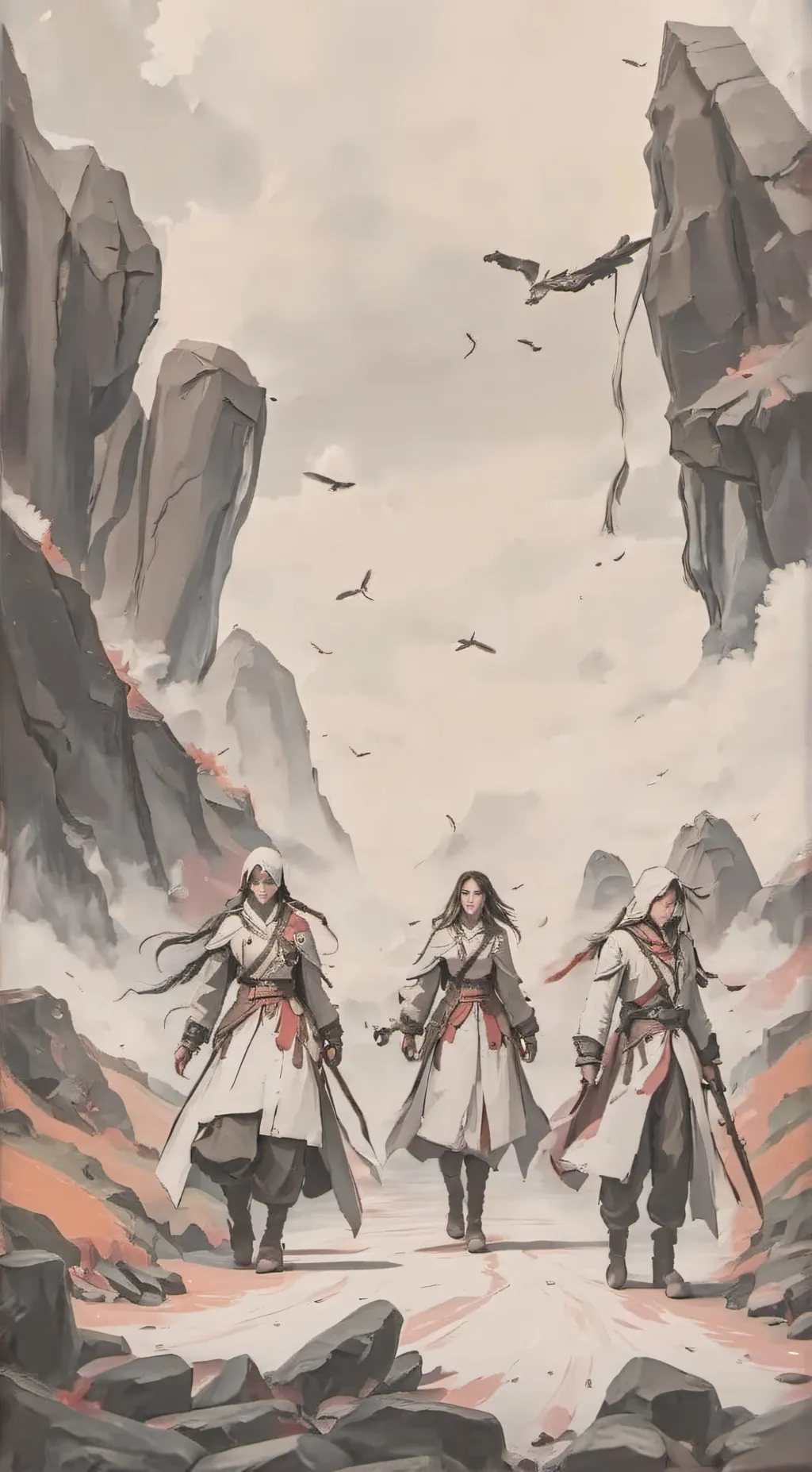 ai character: sanfh,lamki,zandhª background