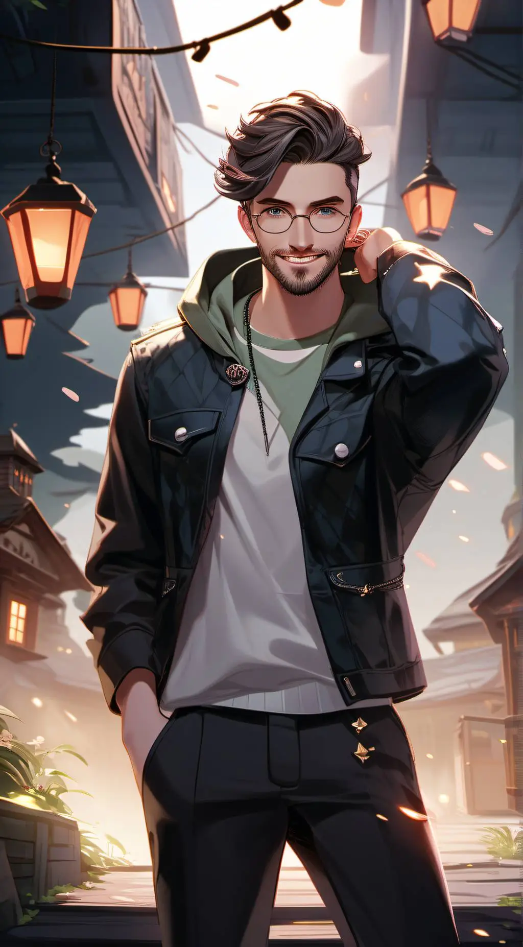 ai character: ssundee  background