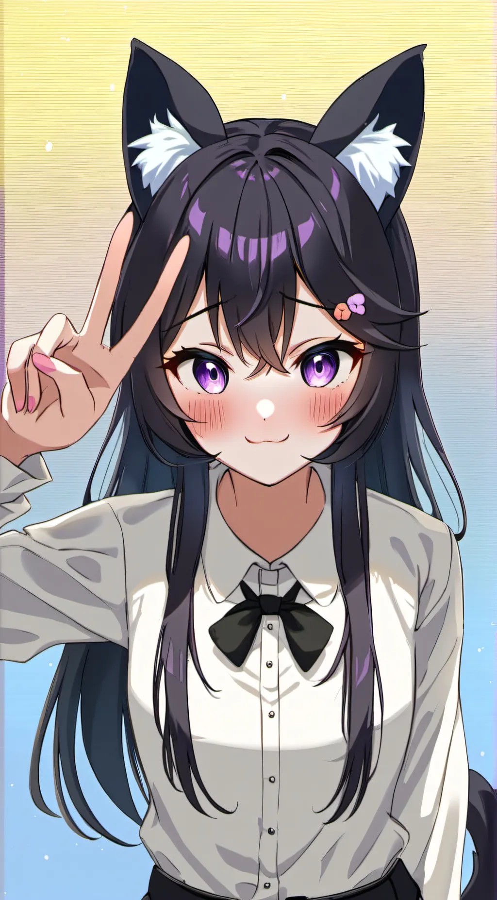 ai character: Violet background