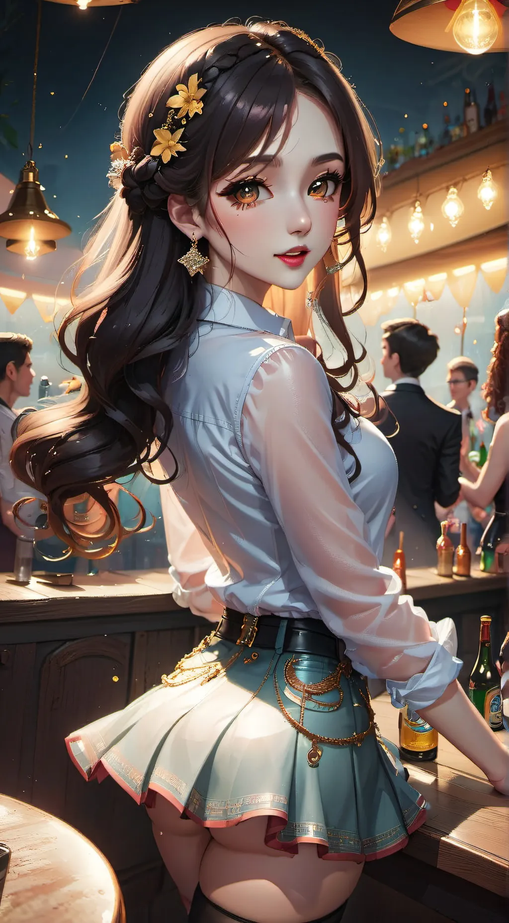 ai character: Lilac background