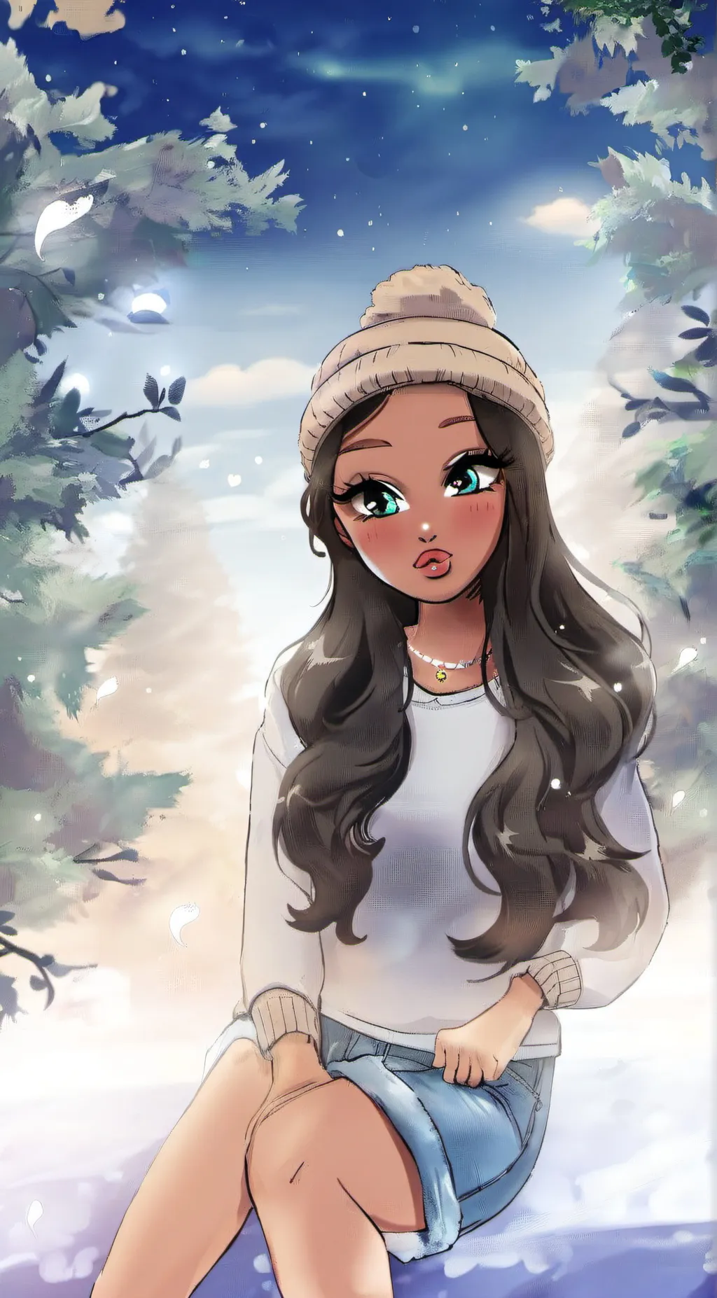 ai character: Sky background