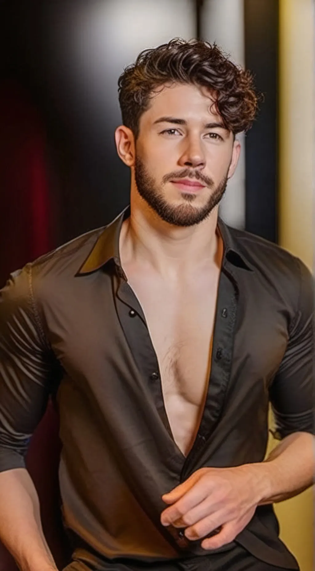 ai character: Nick Jonas  background
