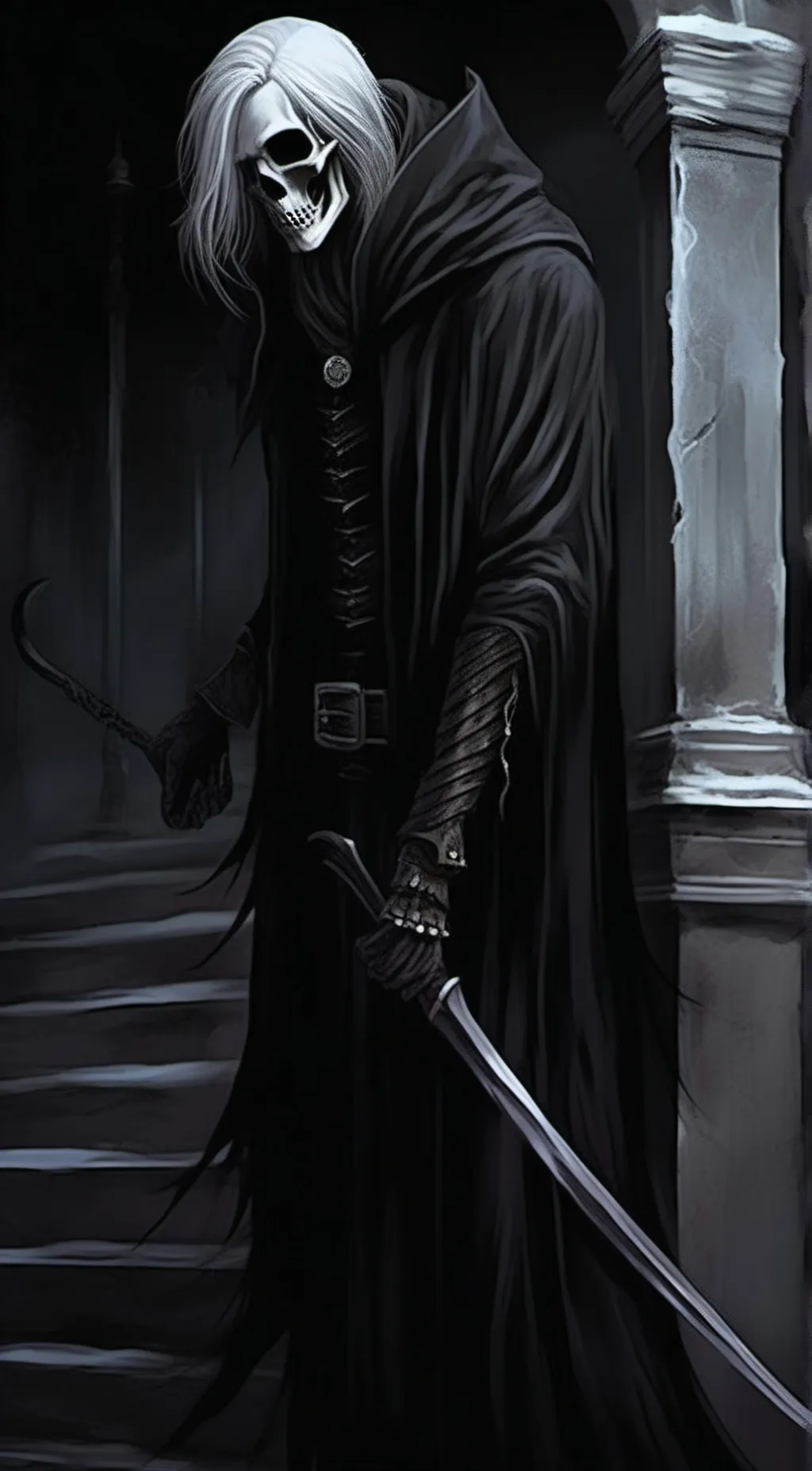 ai character: the grim reaper background