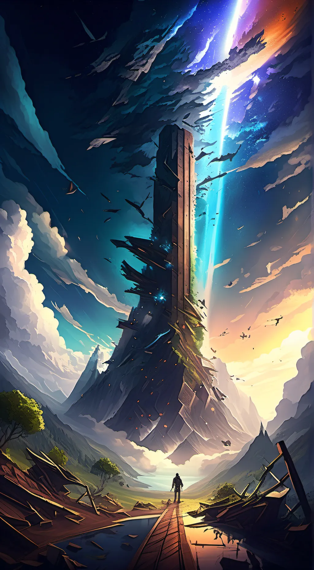 ai character: skyward lands background