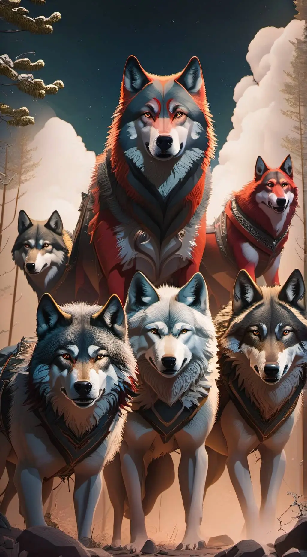 ai character: pack background