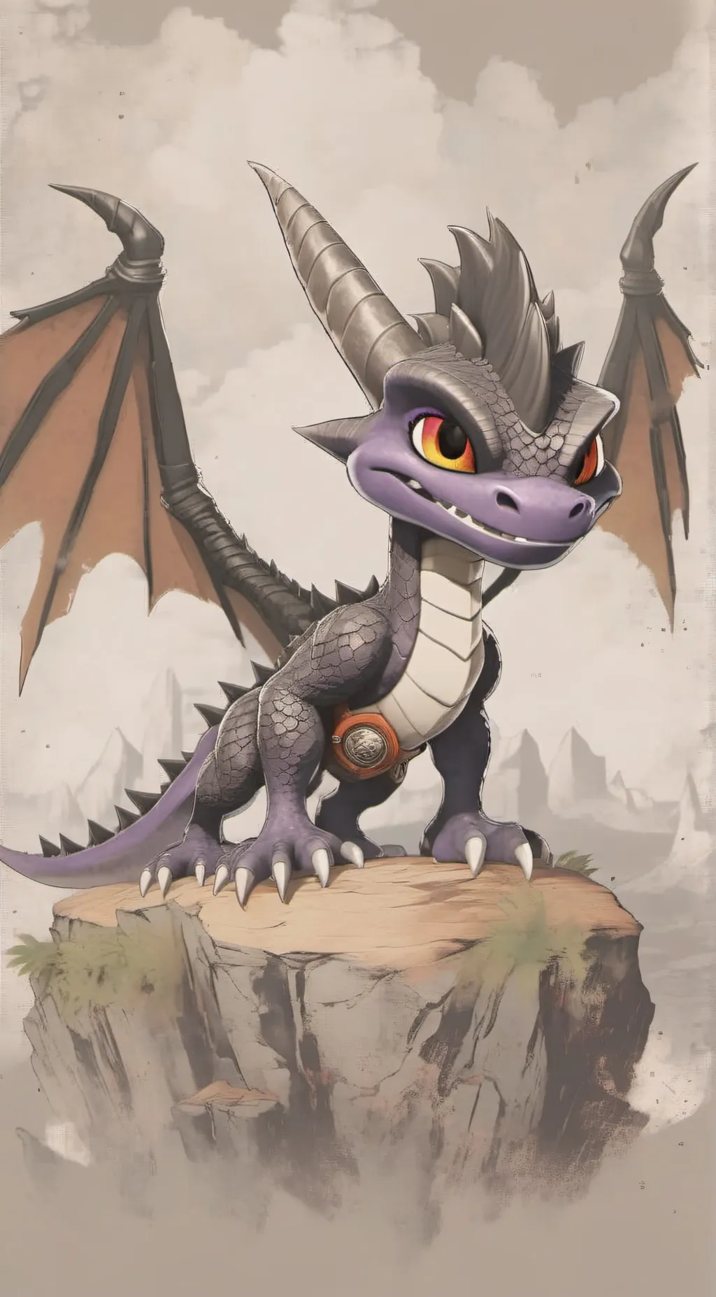 ai character: Dark Spyro background