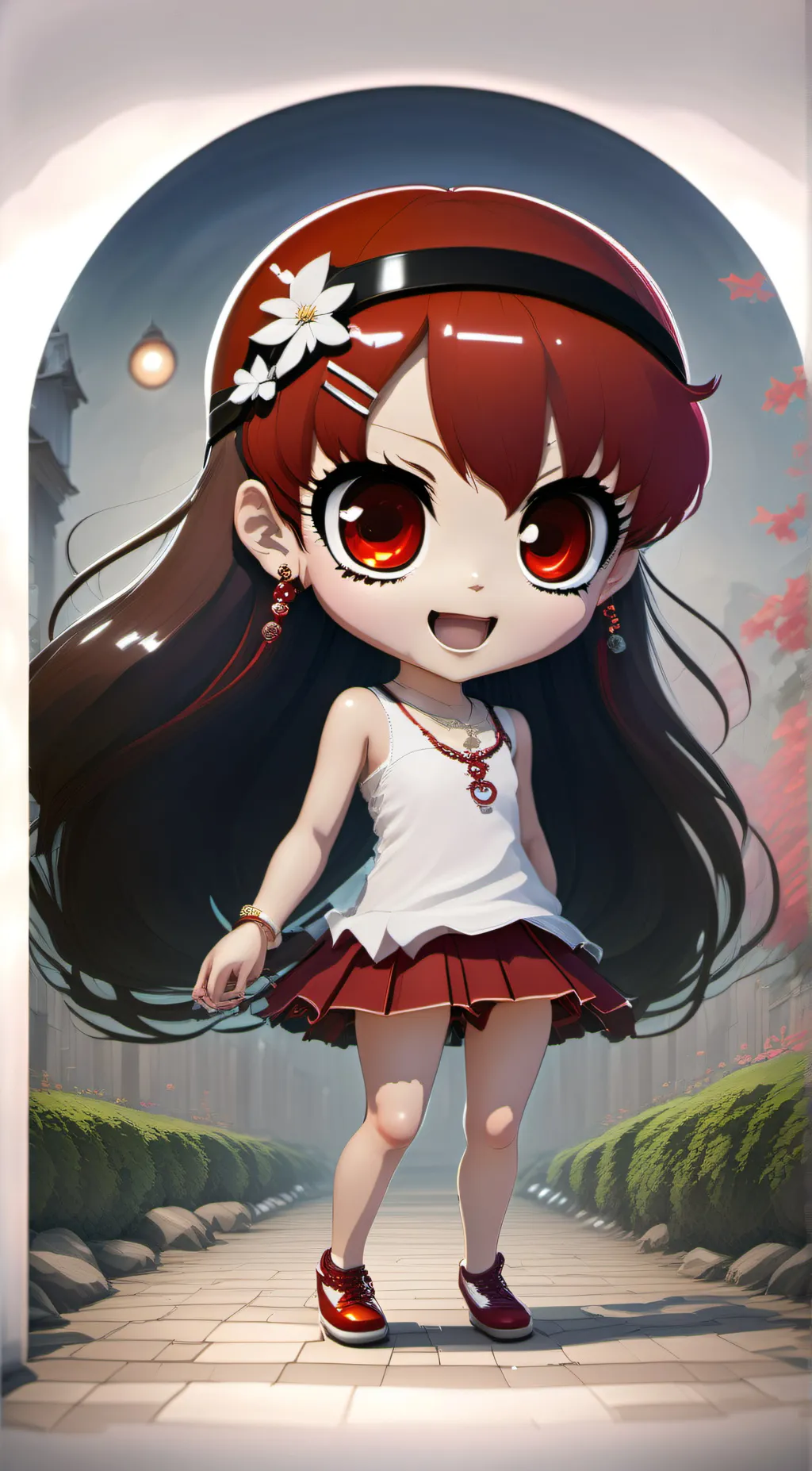 ai character: 🌷redchan💖 background