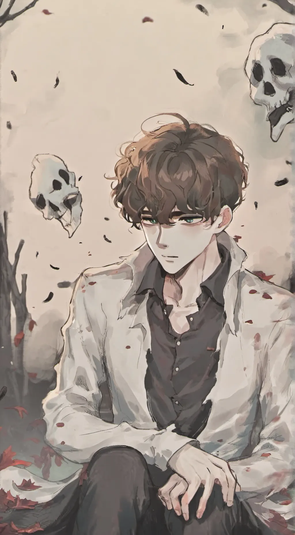 ai character: Ghost Boi  background