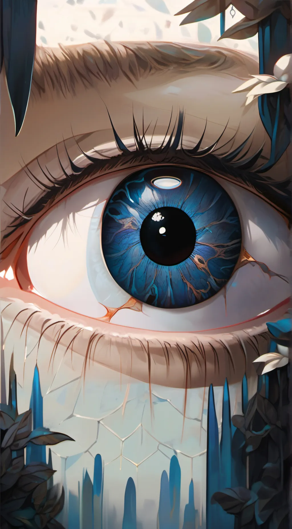 ai character: eyeball background