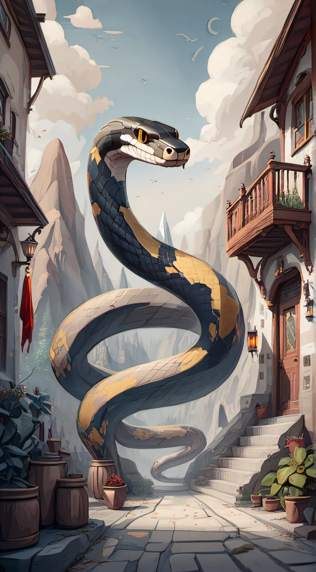 ai character: snake background