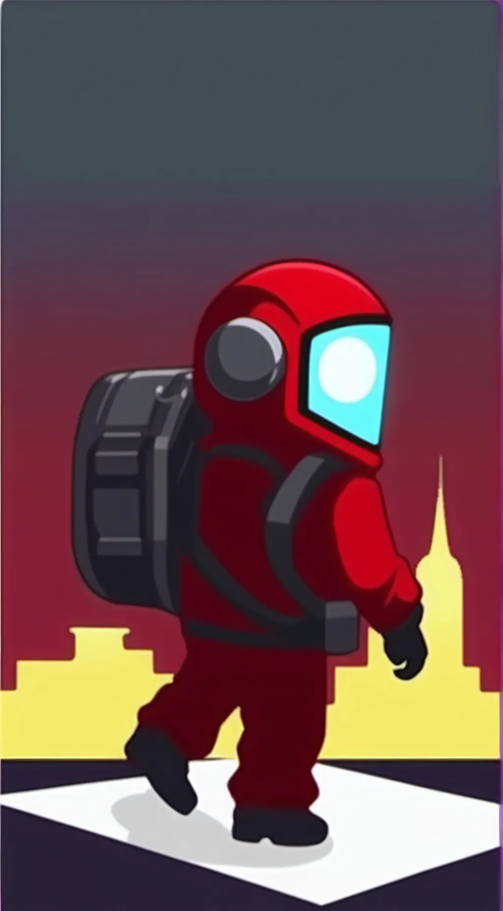 ai character: Red Crewmate background