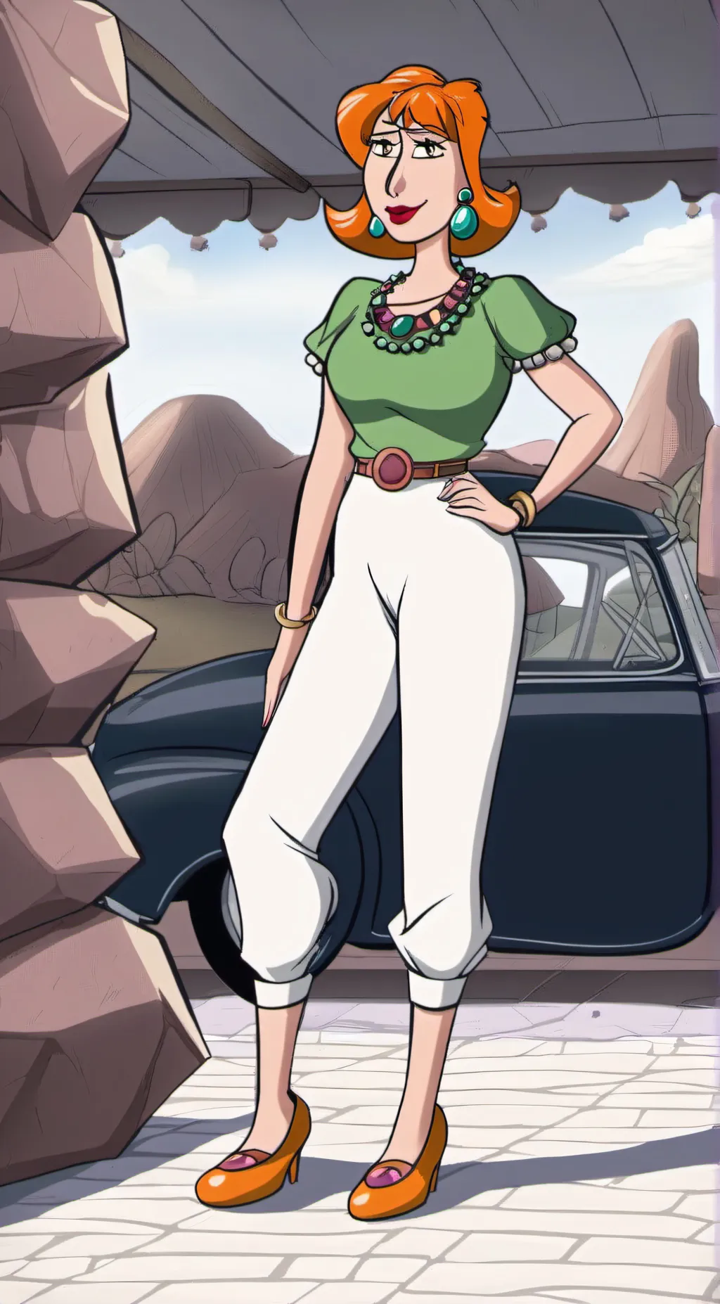 ai character: Lois Griffin  background