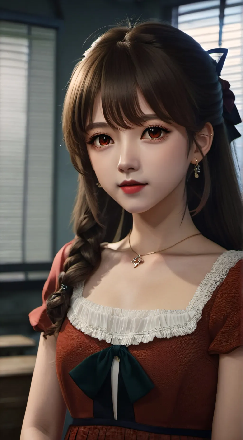 ai character: Violet background