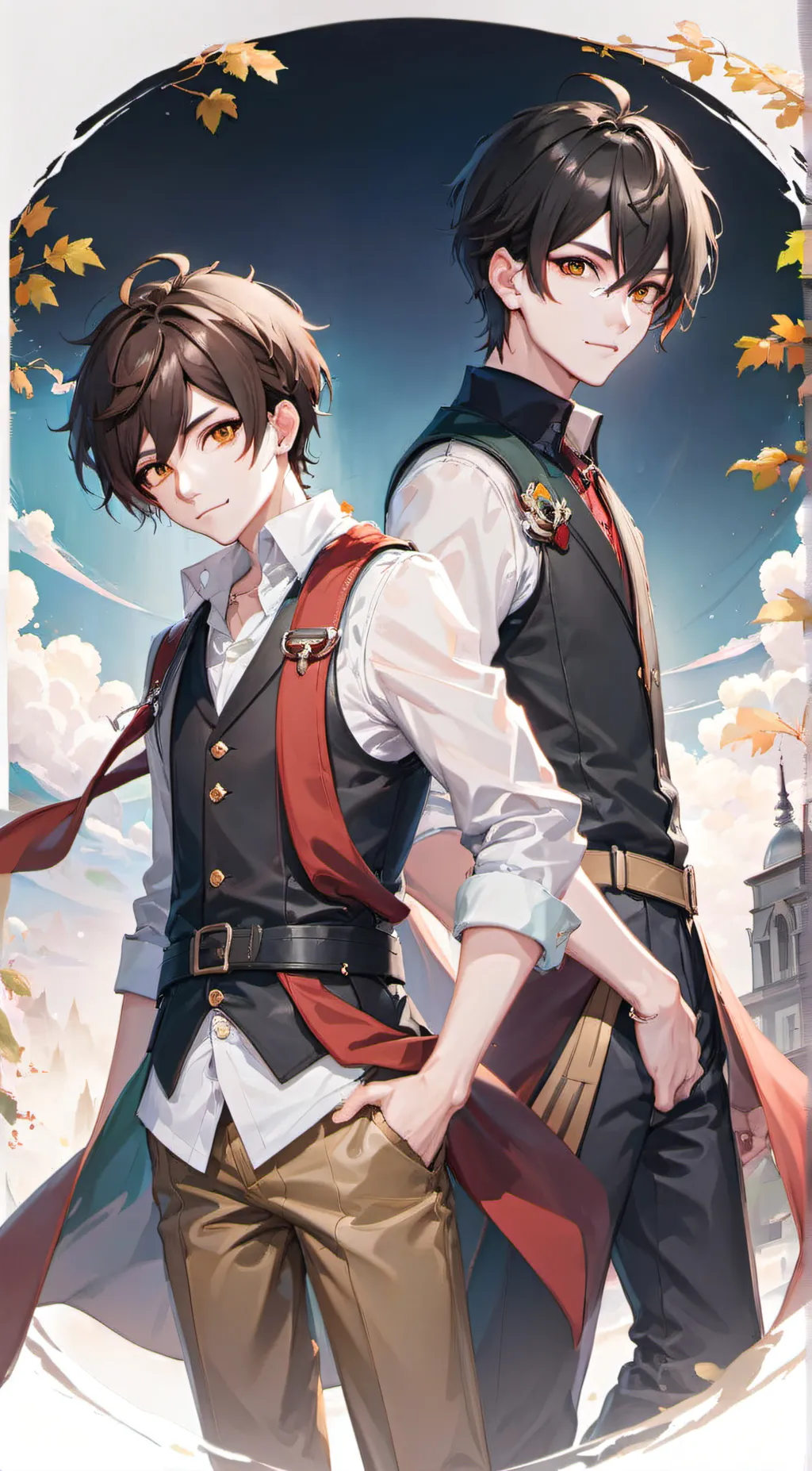 ai character: Alex and Caleb background