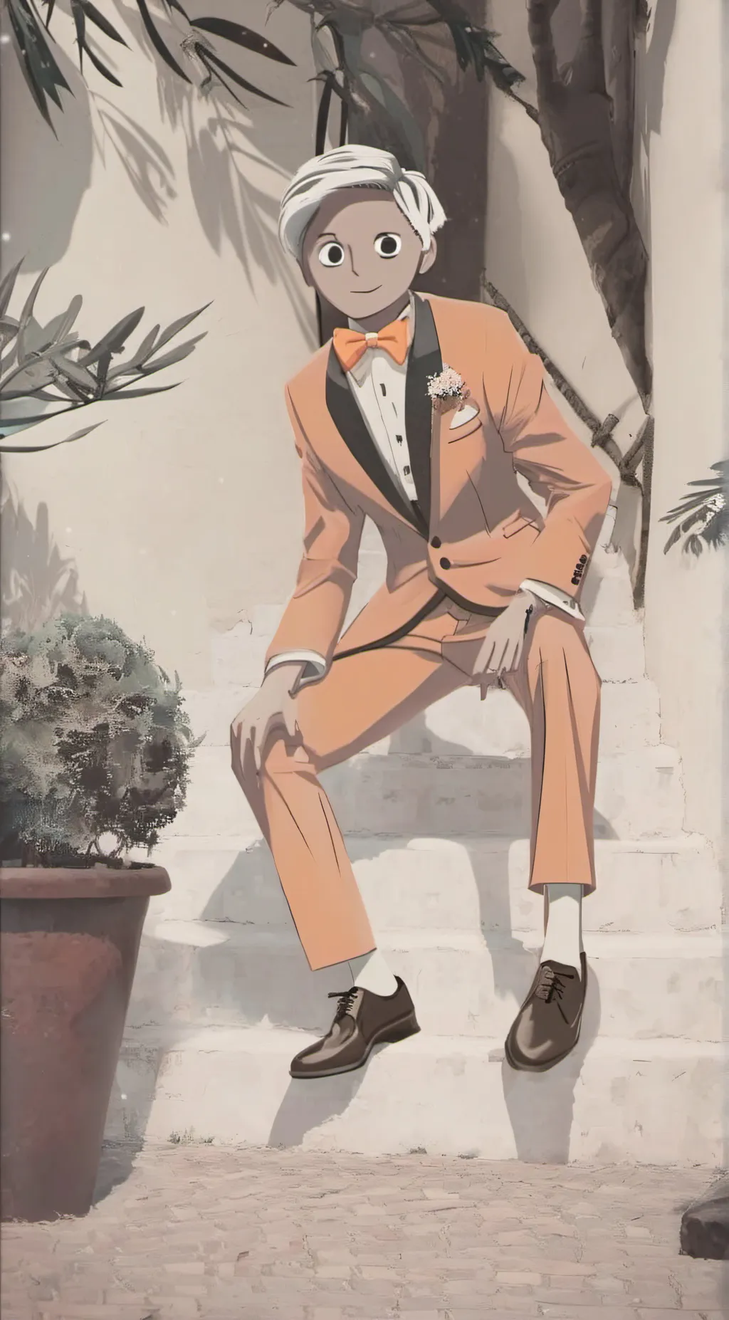 ai character: Mr. pumpkin pie background