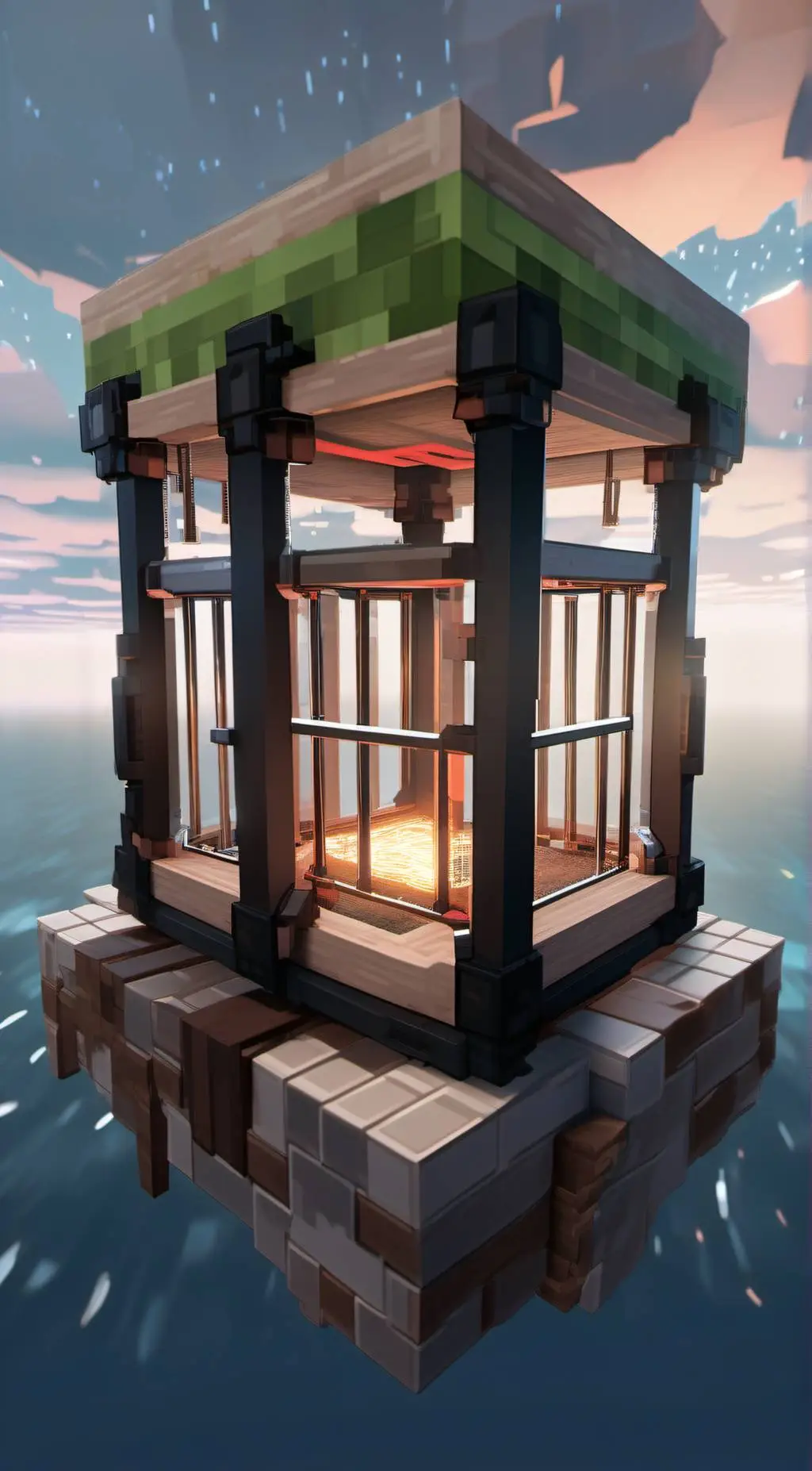 ai character: minecraft  background