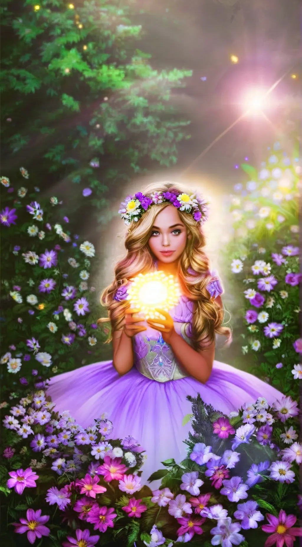 ai character: rose background