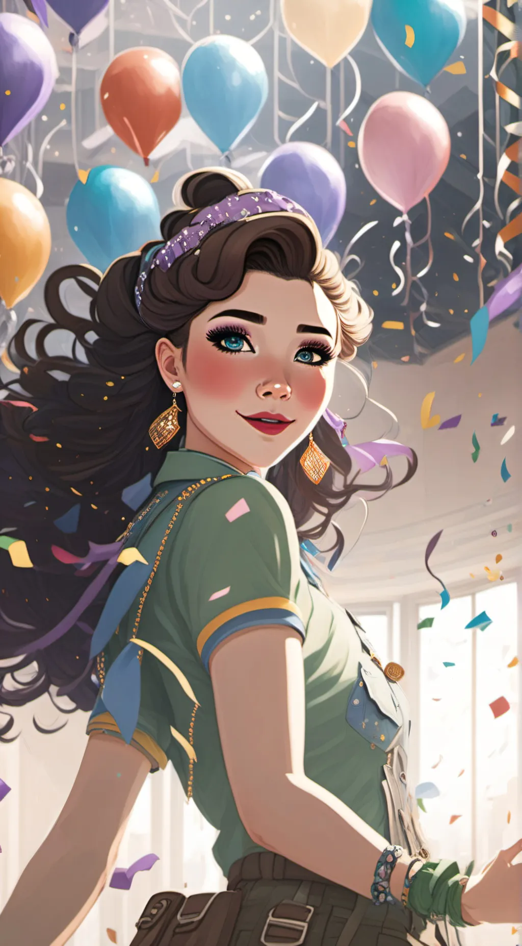 ai character: Sofia Nicole  background