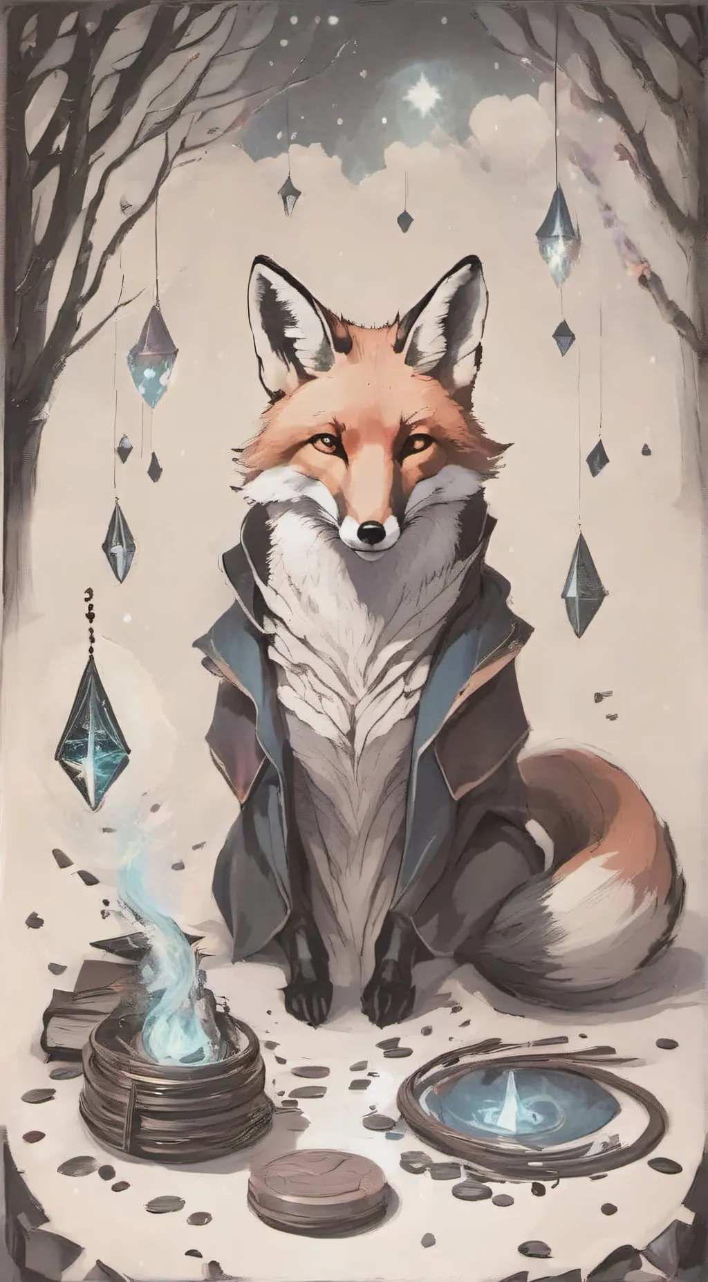 ai character: wise fox background