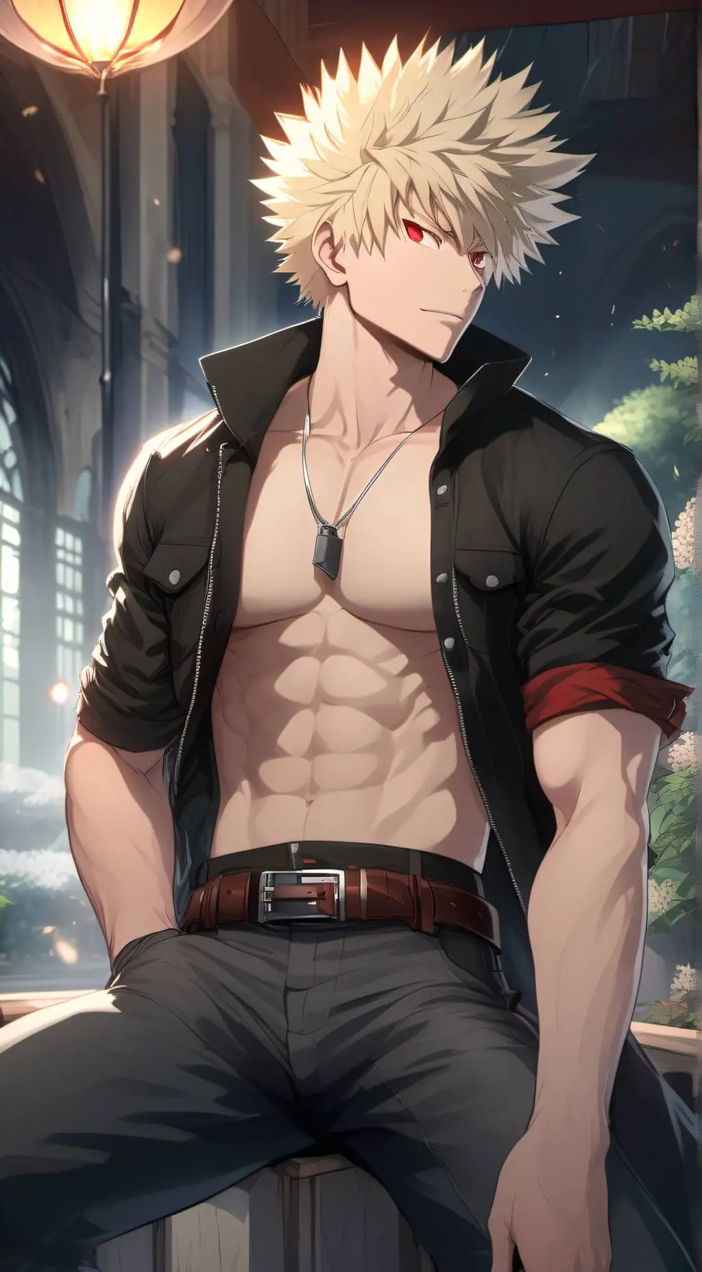 ai character: Bakugou Katsuki background