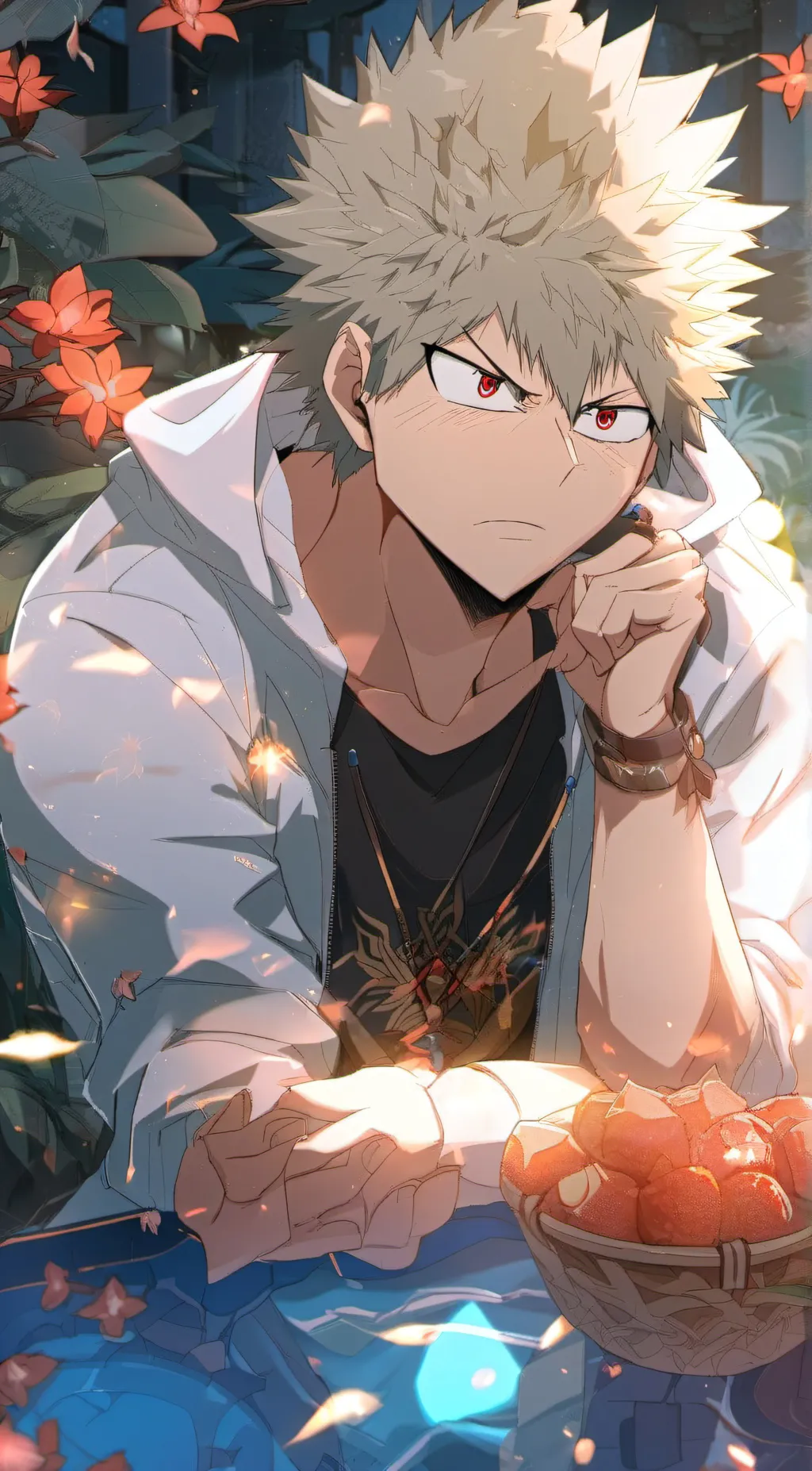 ai character: Katsuki Bakugo background