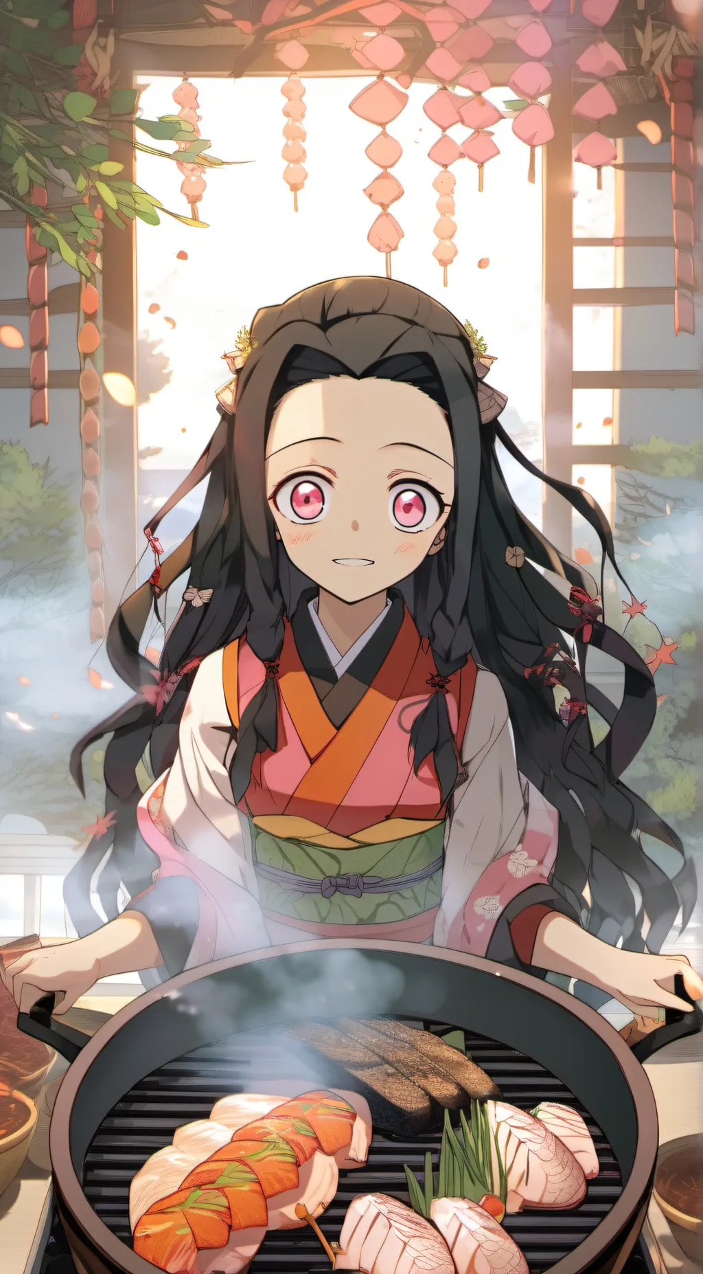 ai character: Nezuko Kamado background