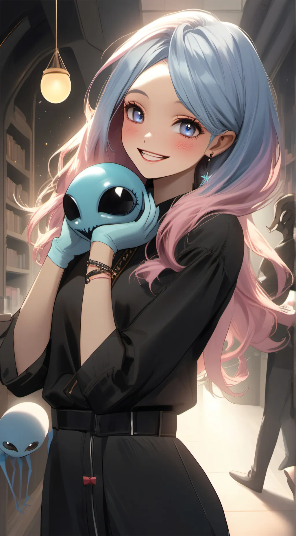 ai character: Nebula background