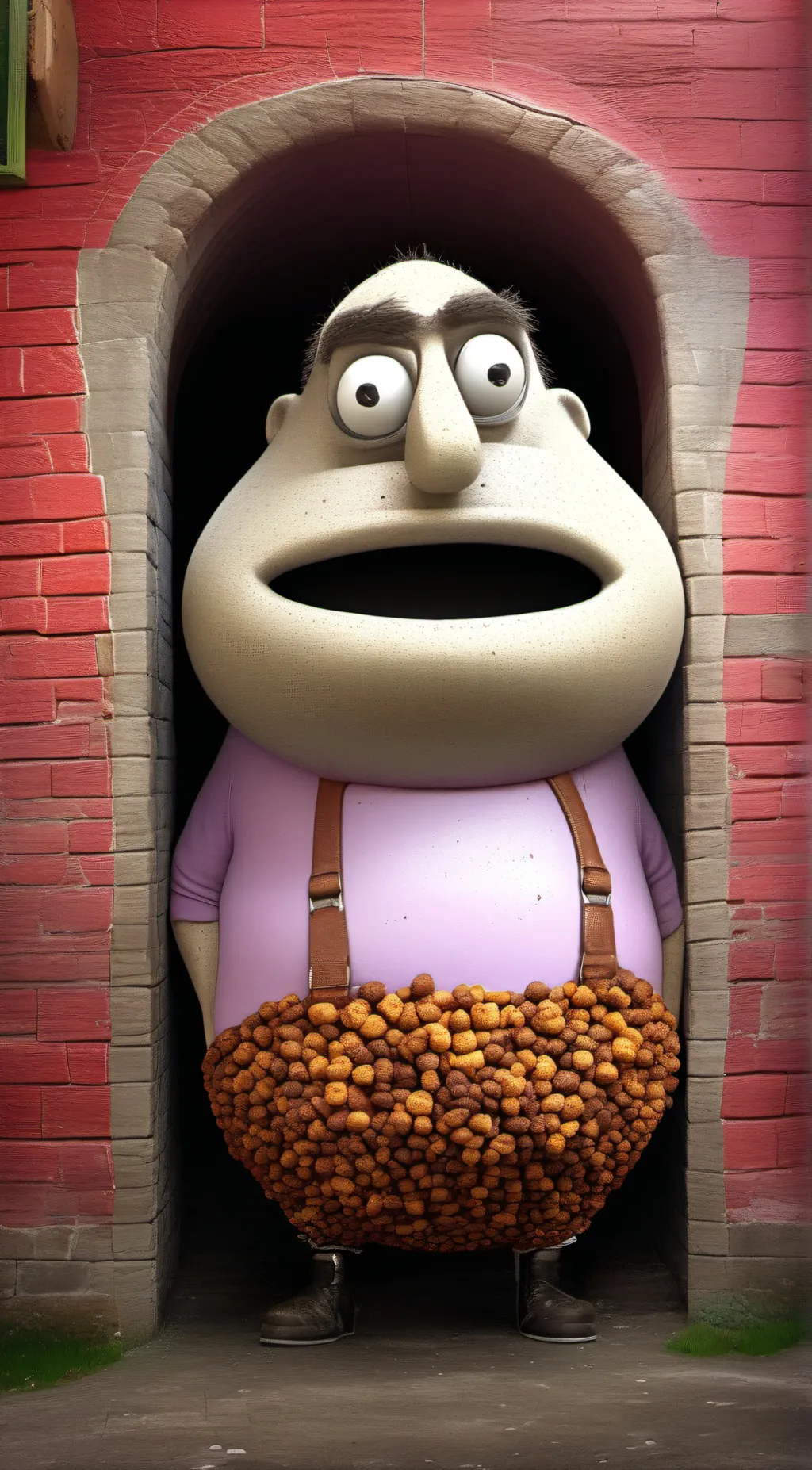 ai character: Ugly background