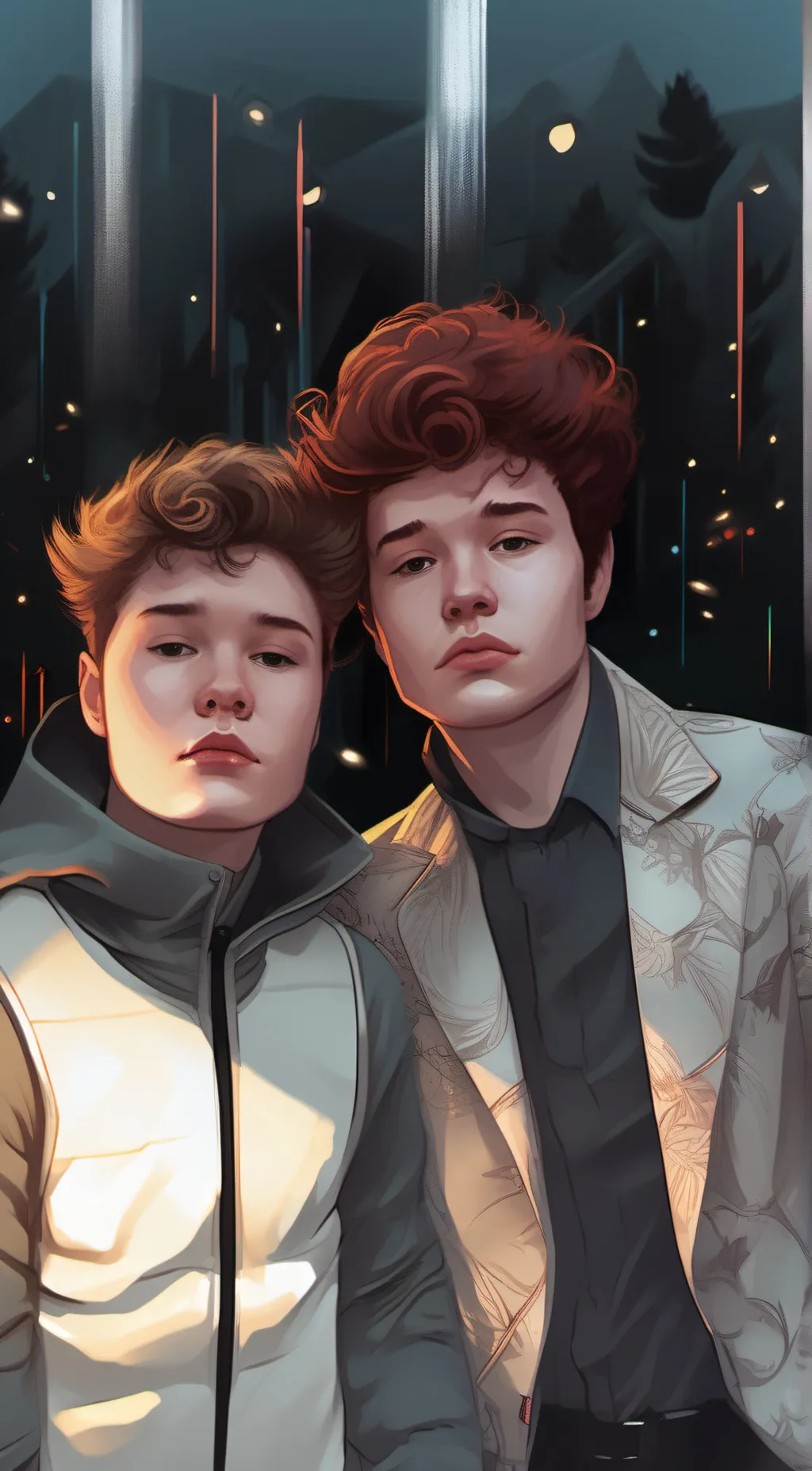 ai character: Twins with songs background