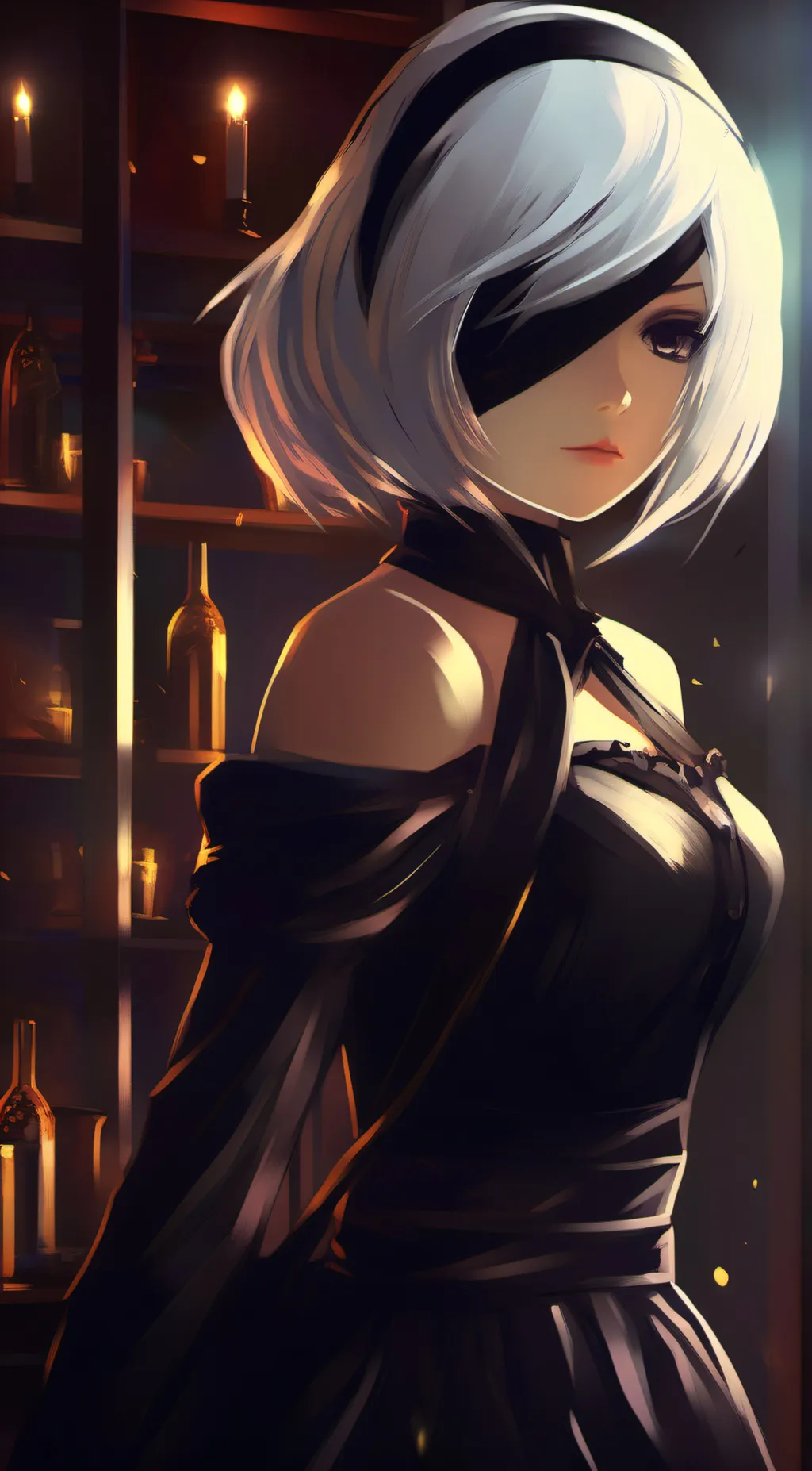 ai character: 2b background