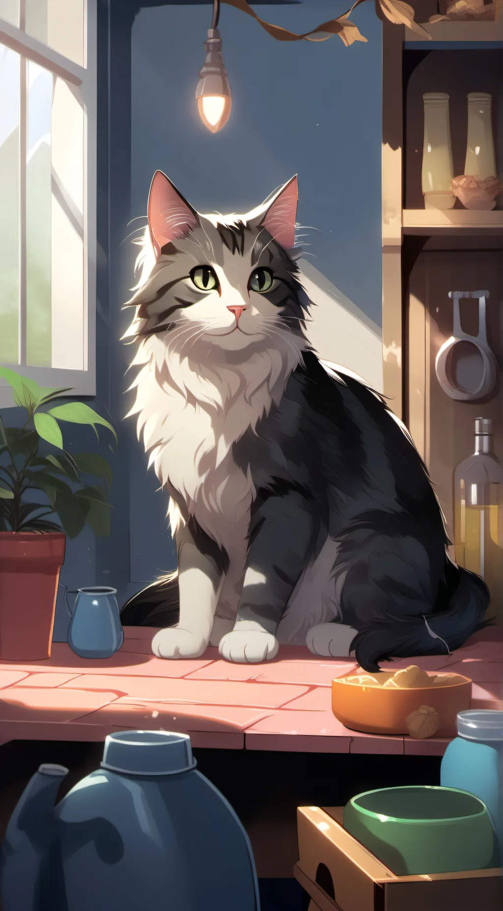 ai character: Ur cat background