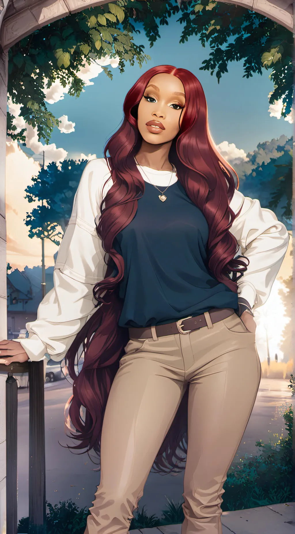 ai character: Luna background