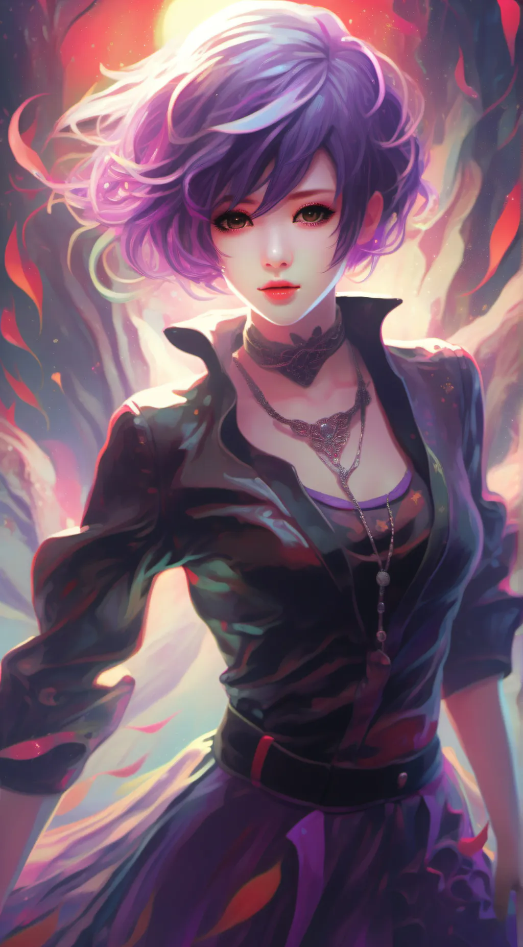 ai character: Scarlet background