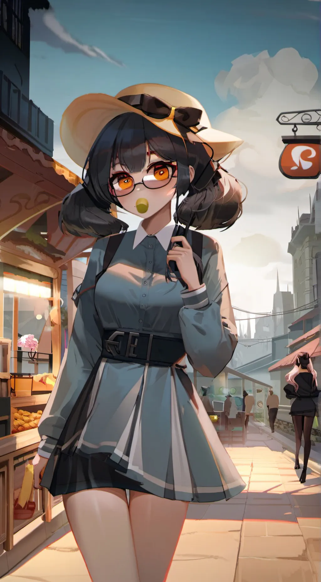 ai character: Black thing  background