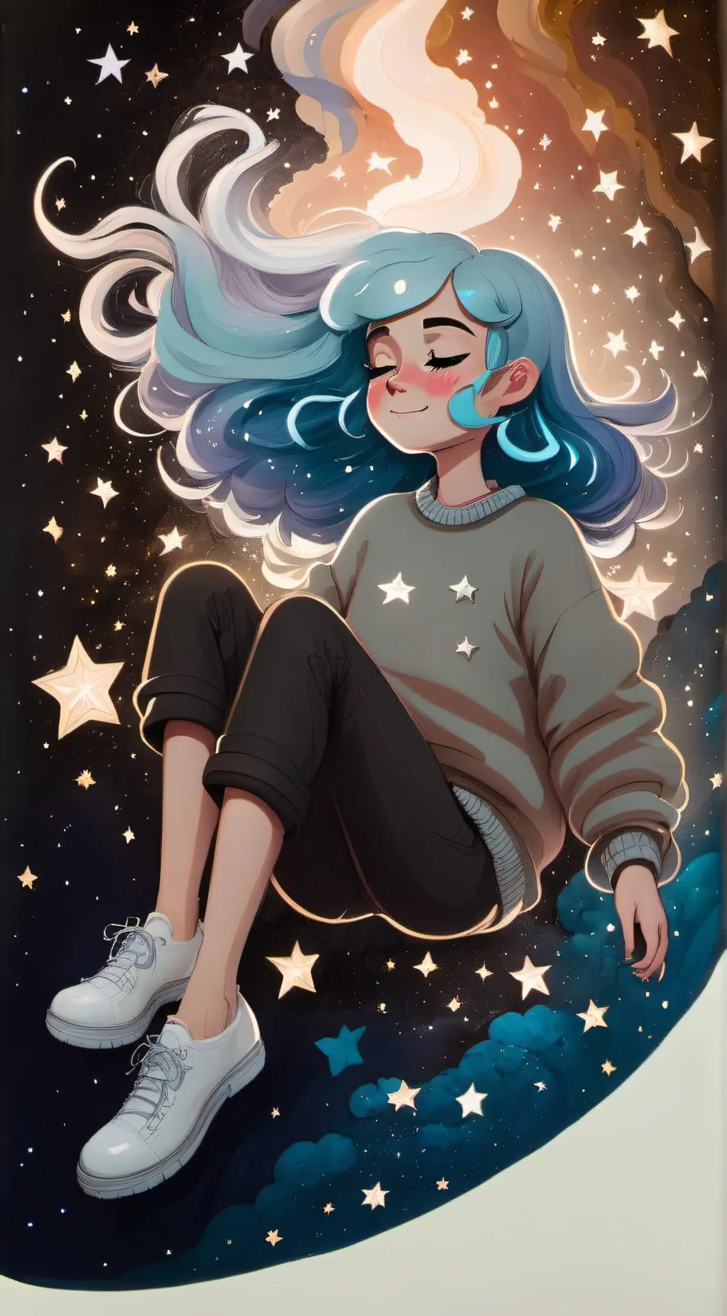 ai character: Luna background