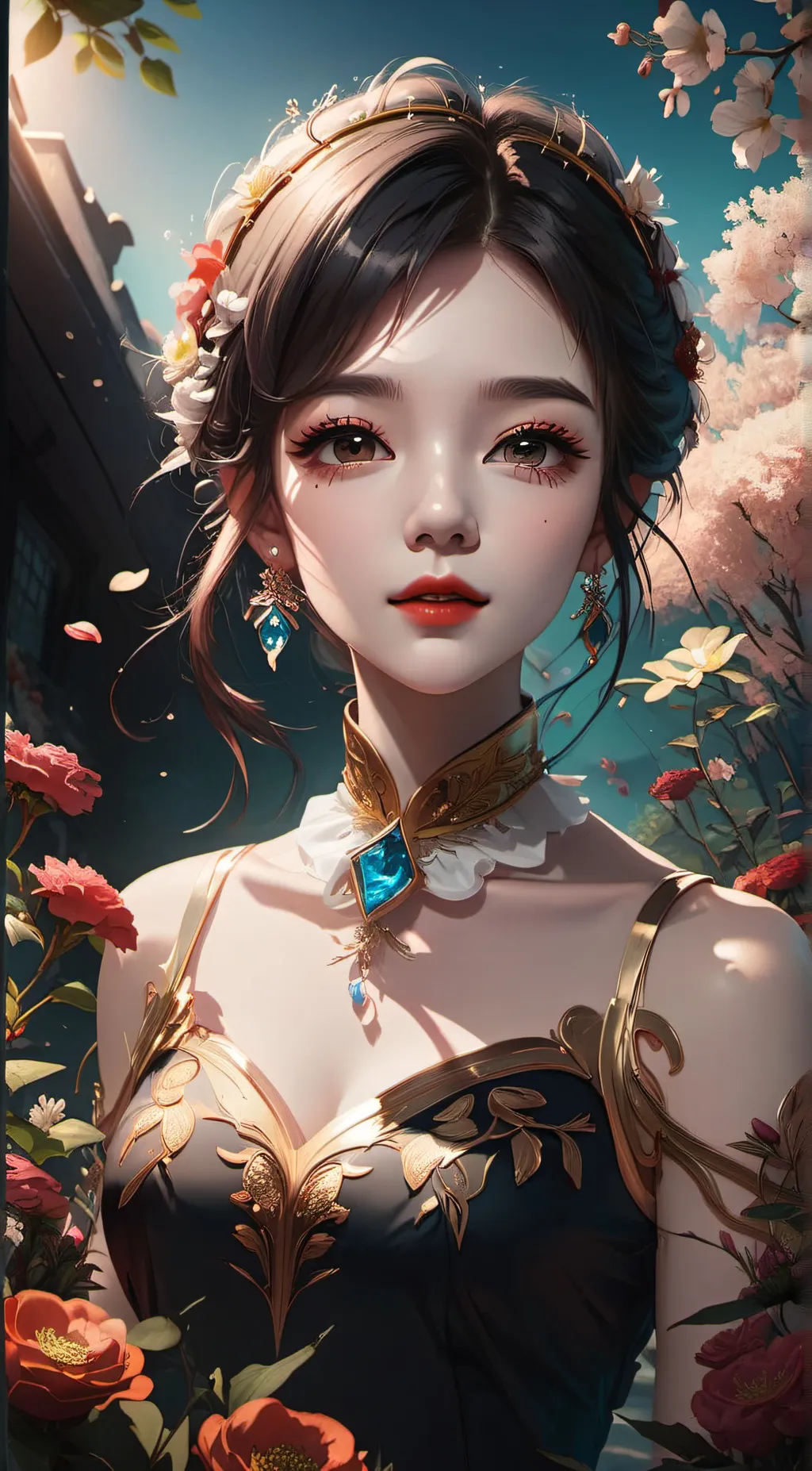 ai character: Violet background