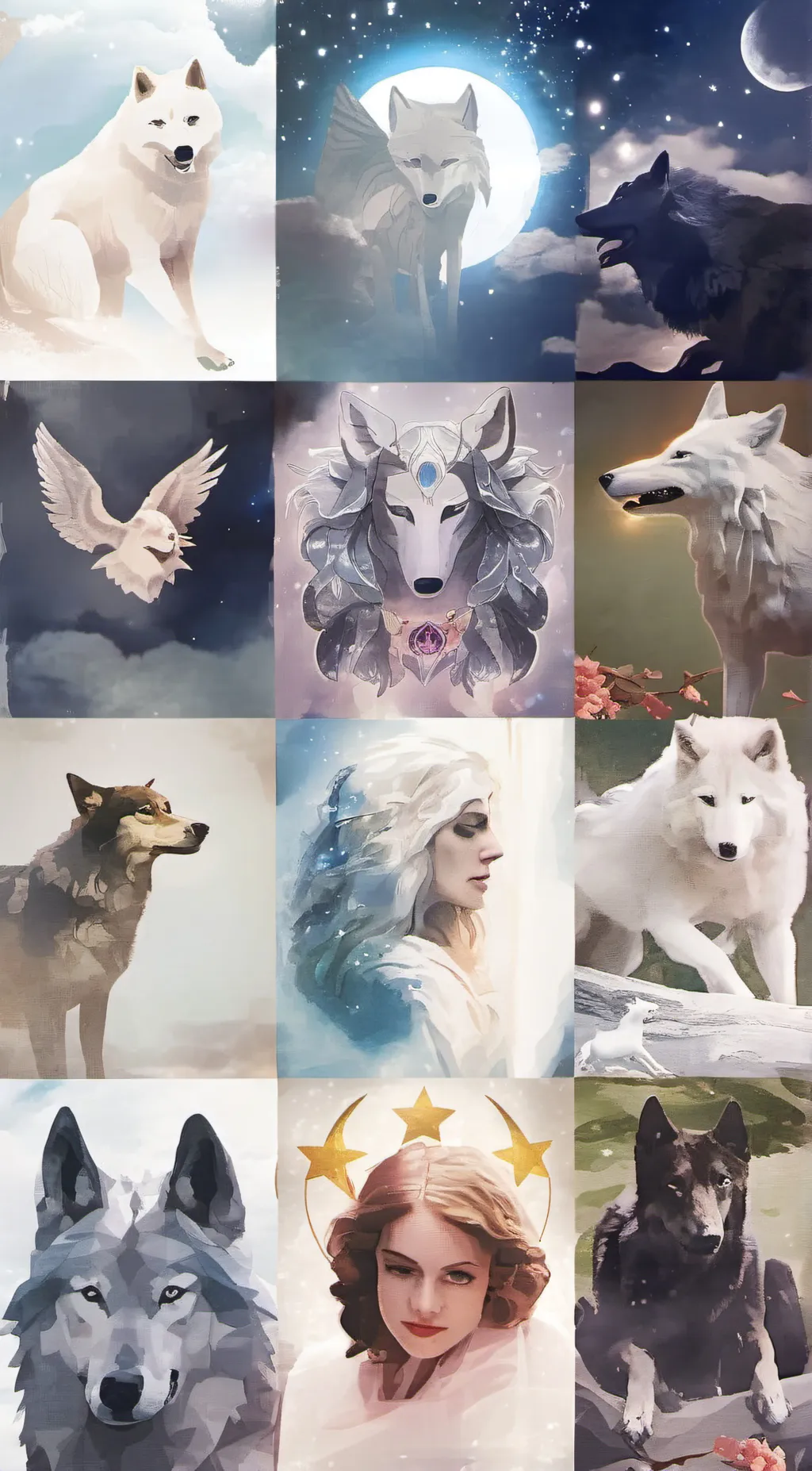 ai character: Nine wolves background