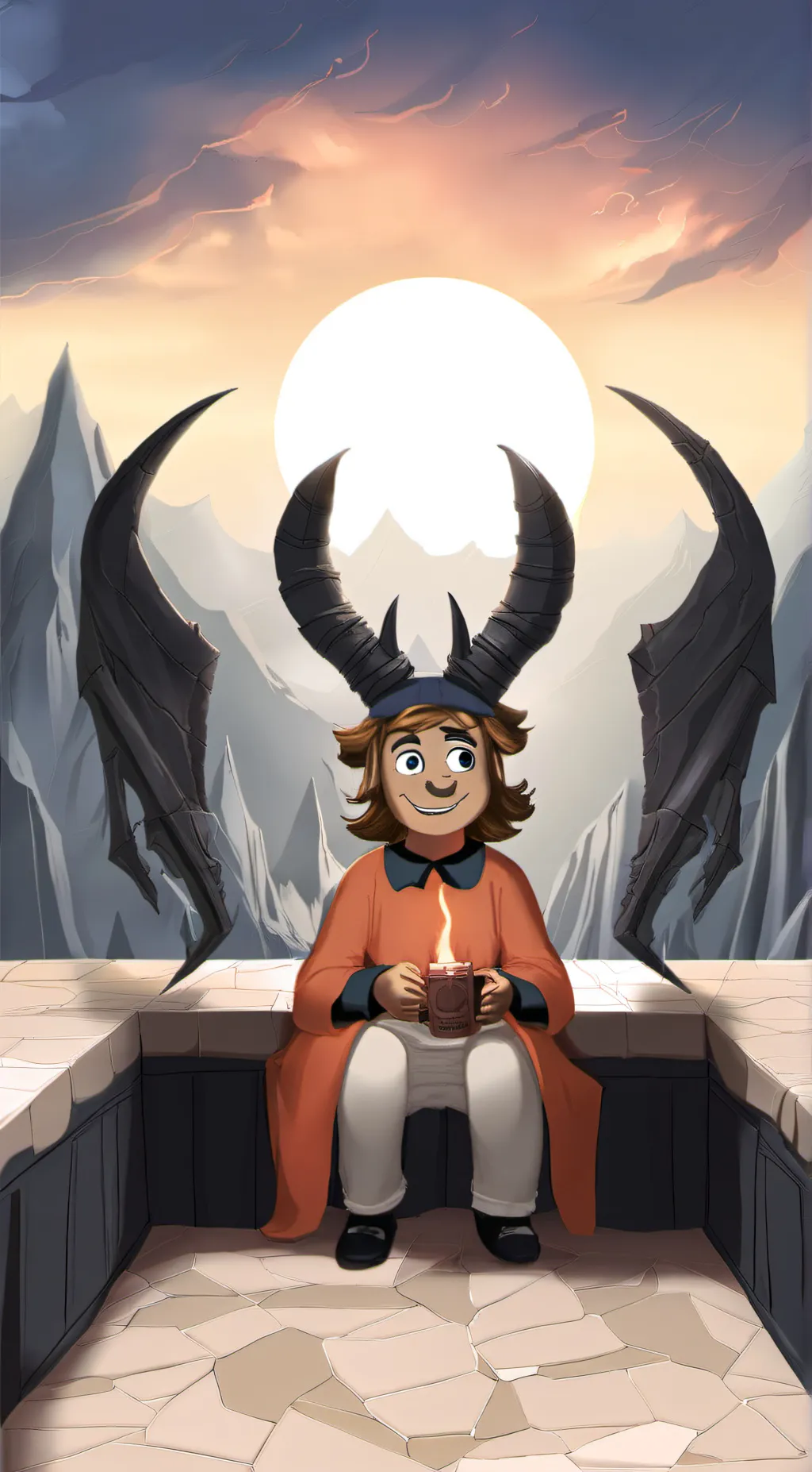 ai character: Luna background